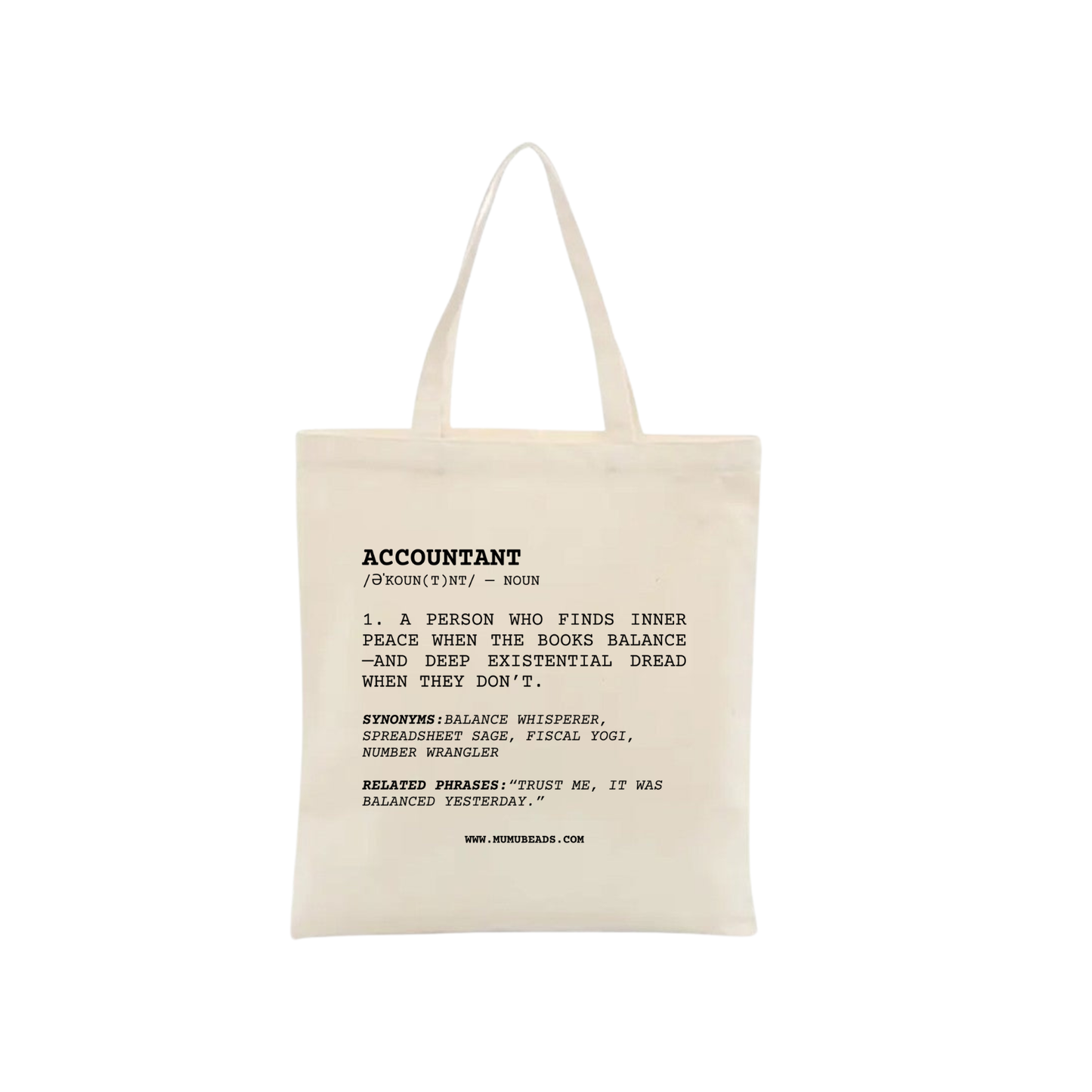 Accountant Canvas Tote
