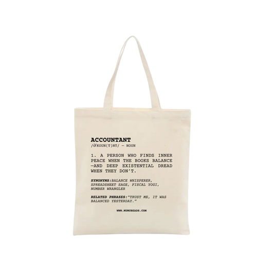 Accountant Canvas Tote