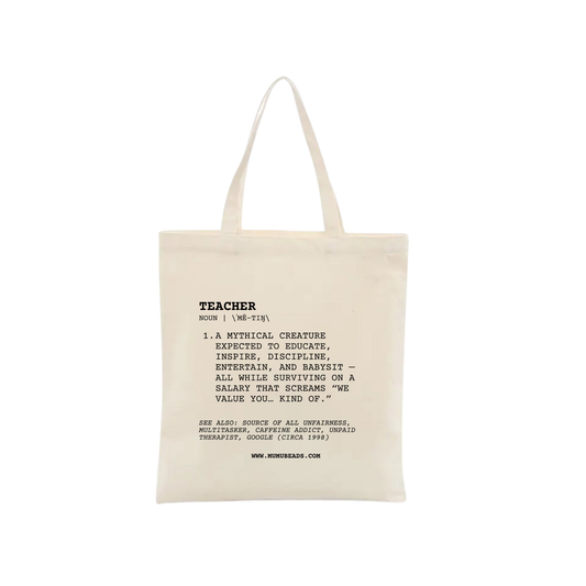 Teacher Canvas Tote