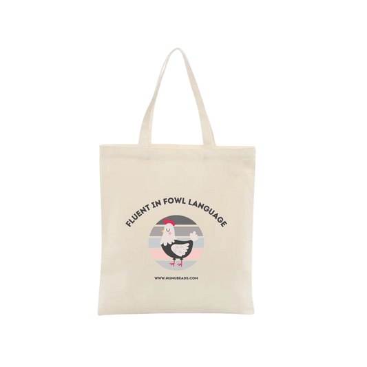 Fowl Language Canvas Tote