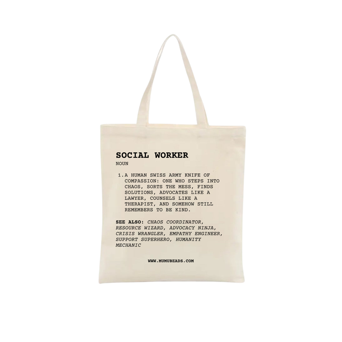 Canvas Tote - Social Worker Gift 