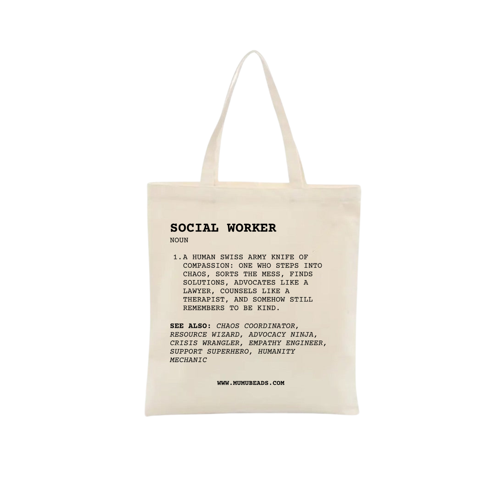Canvas Tote - Social Worker Gift 