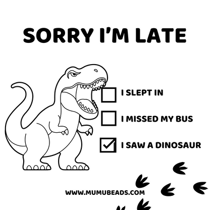 Sorry I'm late (Dino) Canvas Tote