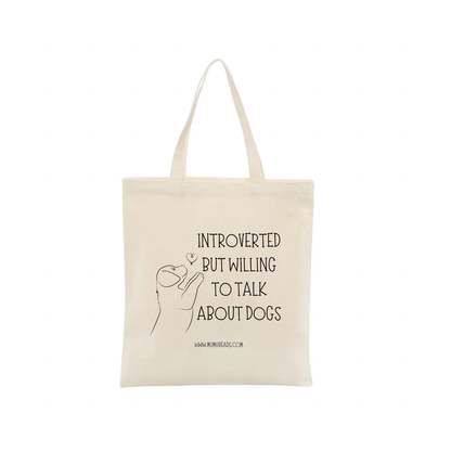 Introverted (Dogs) Canvas Tote