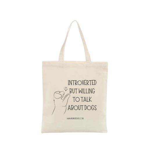 Introverted (Dogs) Canvas Tote