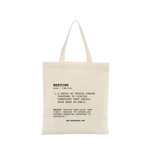 Meeting Canvas Tote