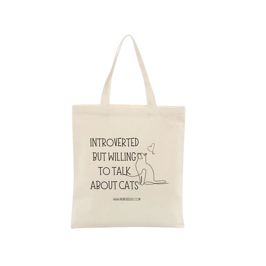 Introverted (Cat) Canvas Tote