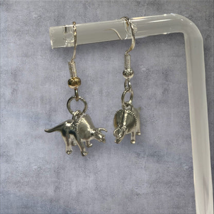 Triceratops earrings