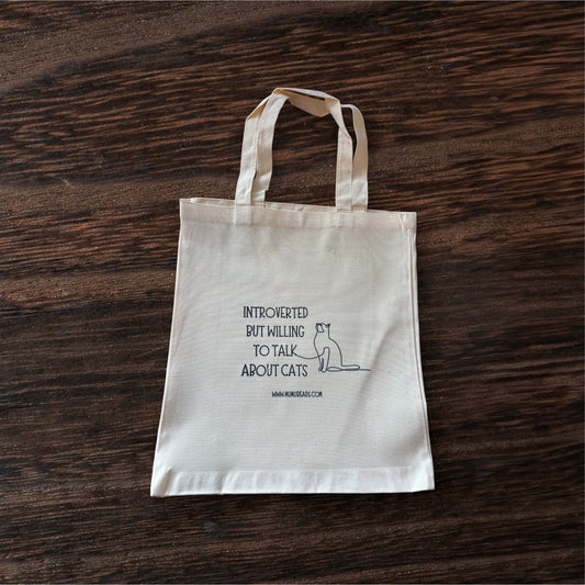 Introverted (Cat) Canvas Tote