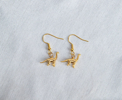 Brontosaurus earrings