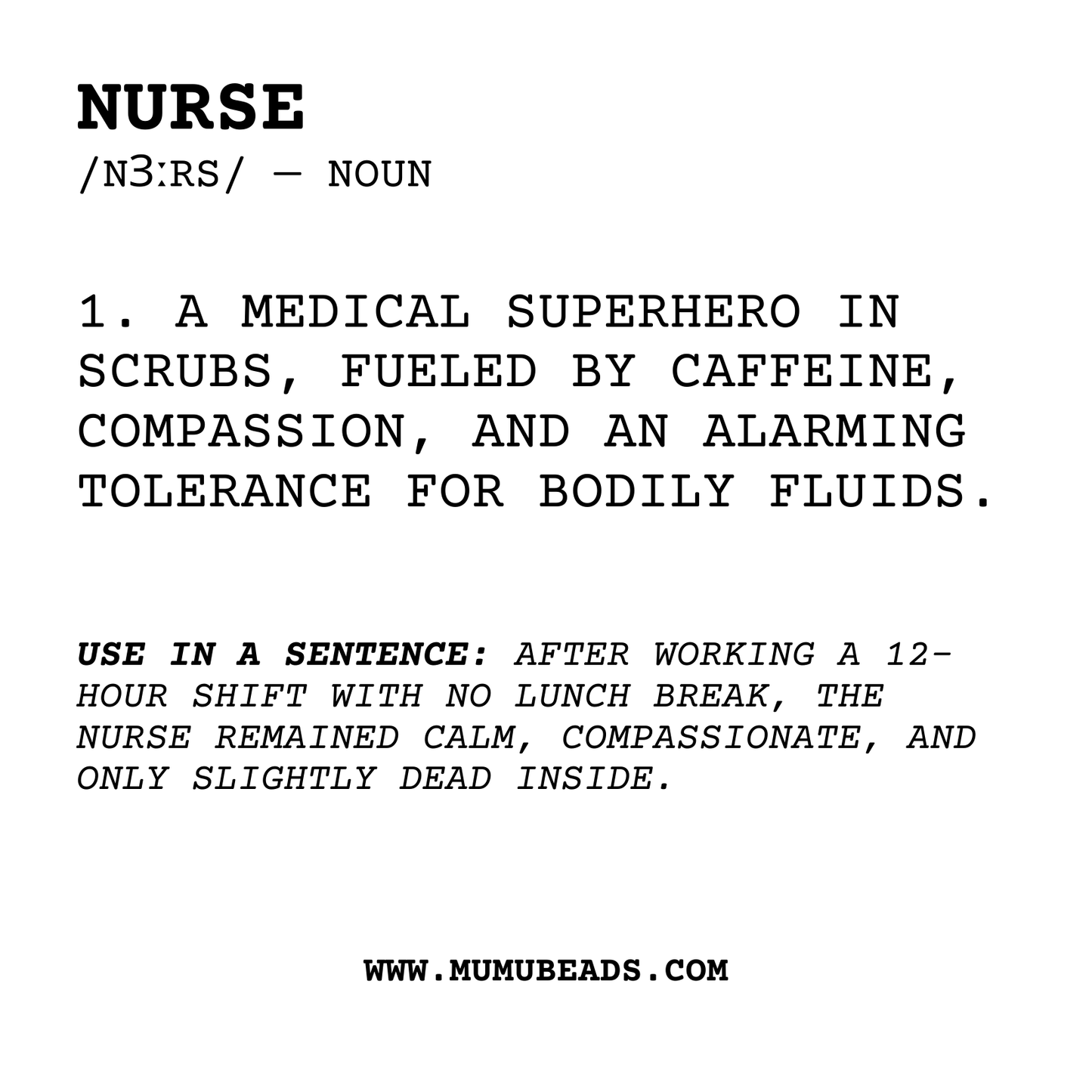 Nurse Canvas Tote