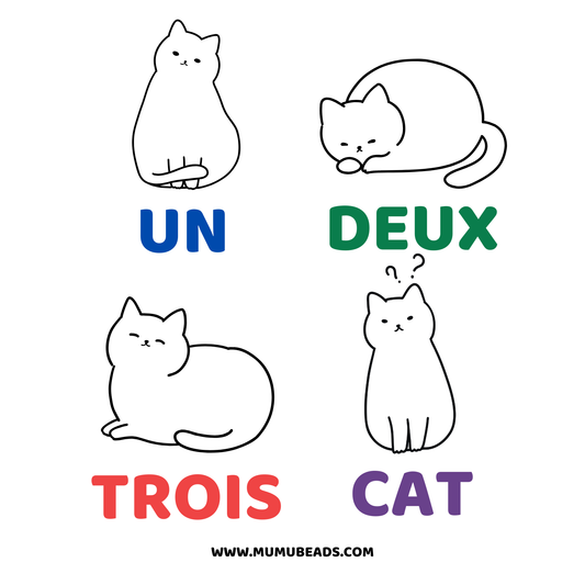 Un Deux Trois Cat Canvas Tote